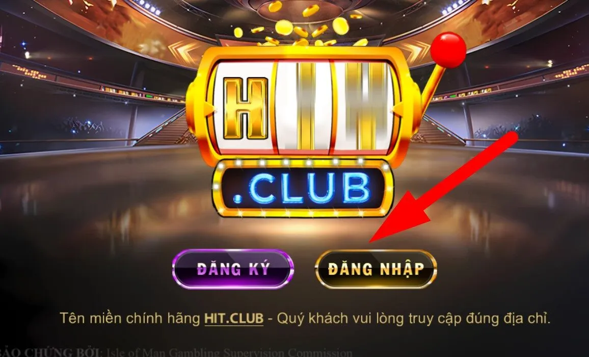 Click chuột vào mục “đăng nhập” Hitclub 