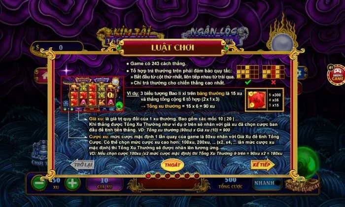 Luật chơi chung của game